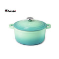 6 Quart Enamel Cobre de ferro fundido